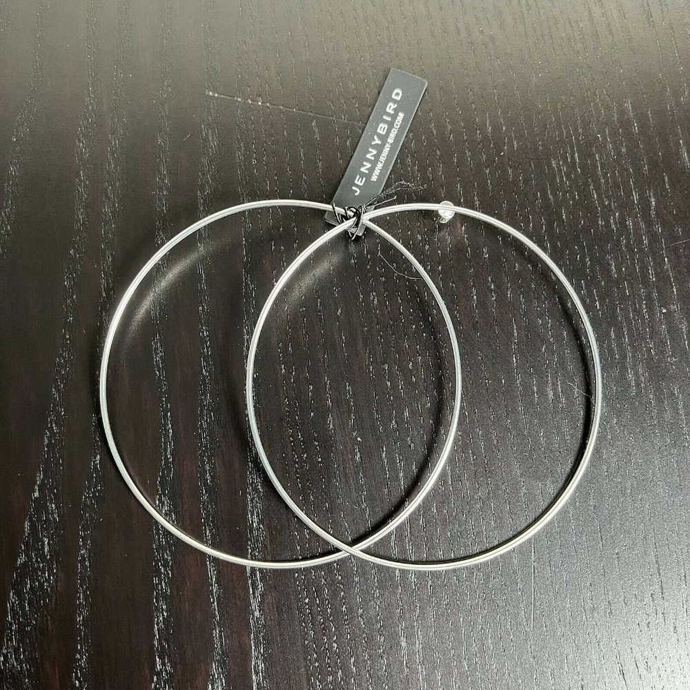 Jenny Bird Rhodium Plated Hoop Earrings